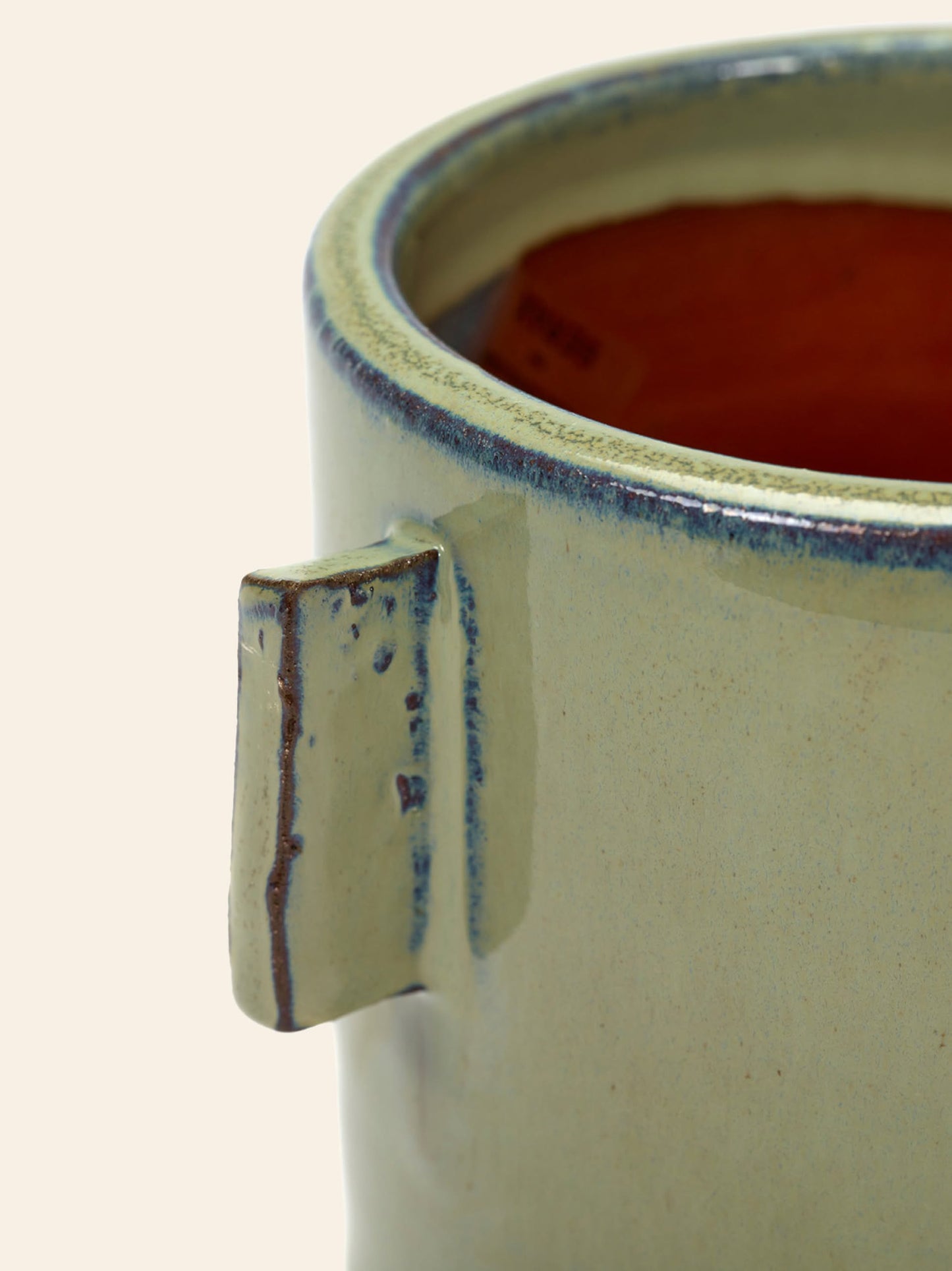 Jungle Glazed Flower Pot S